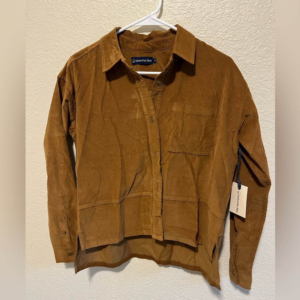 NWT United By Blue Corduroy Button Down